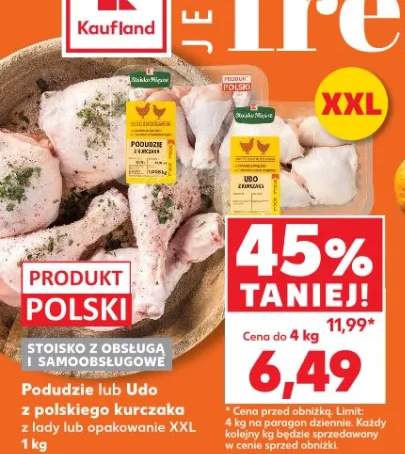 Podudzie lub udo z polskiej kaczki z lady lub opakowanie XXL