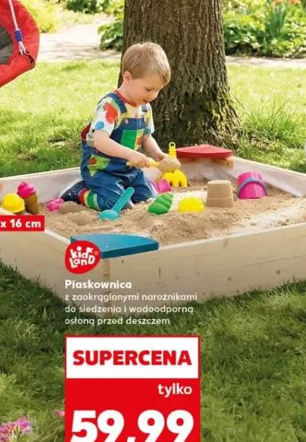 Piaskownica z zaokrąglonymi narożnikami