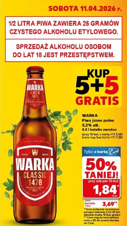 Piwo jasne pełne 5,2% alk.