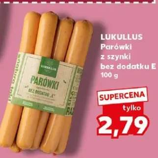 Parówki z szynki bez dodatku E
