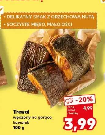 Trewal wędzony na gorąco, kawałek