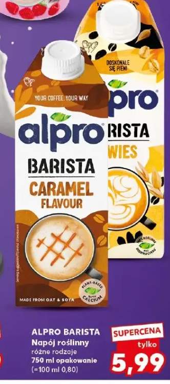 Napój roślinny Barista różne rodzaje