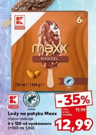 Lody na patyku Maxx