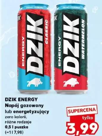 Napój gazowany lub energetyzujący zero kalorii, różne rodzaje