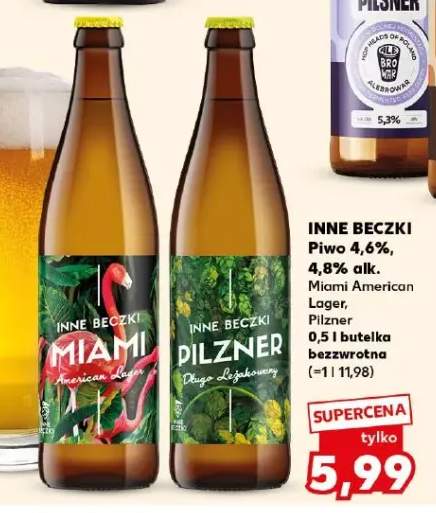 Piwo Miami American Lager, Pilzner 4,6%, 4,8% alk.