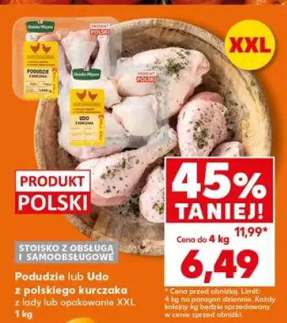 Podudzie lub udo z indyka lub kurczaka z lady lub opakowanie XXL