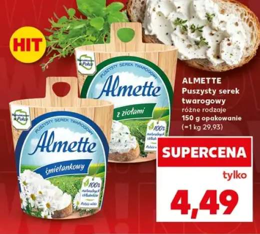 Serek twarogowy różne rodzaje