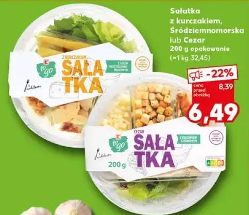 Sałatka z kurczakiem, śródziemnomorska lub Cezar