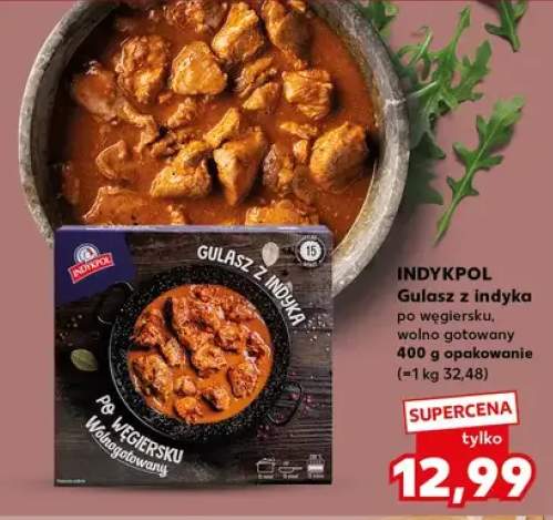 Gulasz z indyka po węgiersku, wolno gotowany