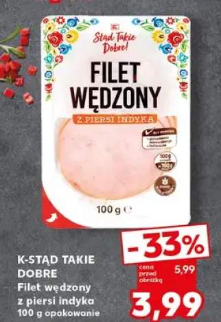 Filet wędzony z piersi indyka