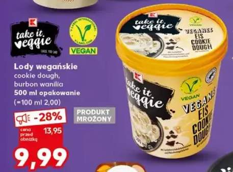 Lody wegańskie cookie dough, burbon wanilia różne rodzaje