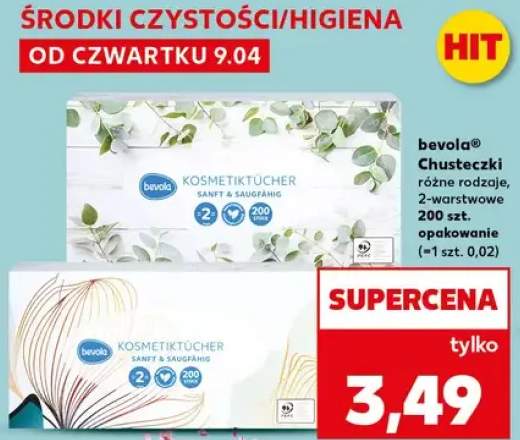 Chusteczki kosmetyczne różne rodzaje 2-warstwowe 200szt.