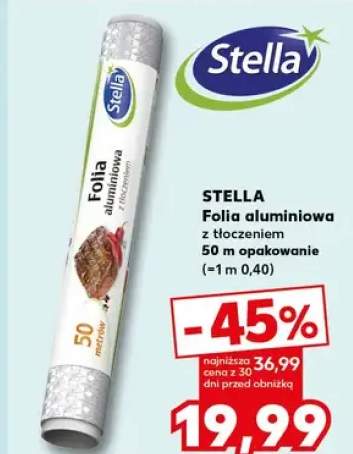 Folia aluminiowa z tłoczeniem 50m