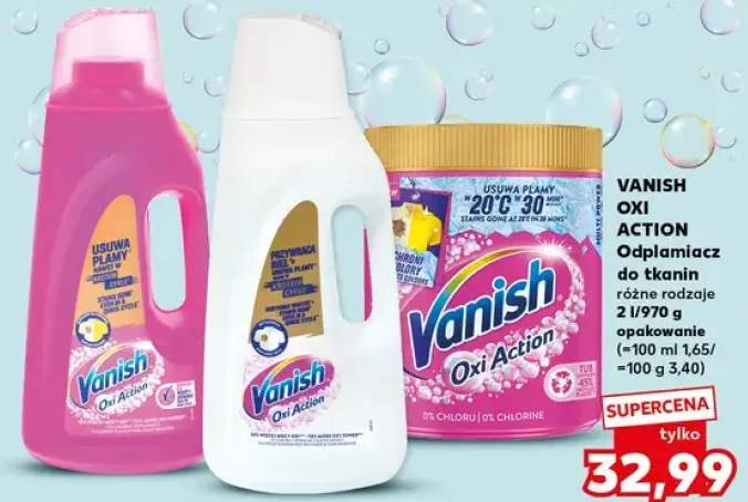 Odplamiacz do tkanin różne rodzaje 2l/970g