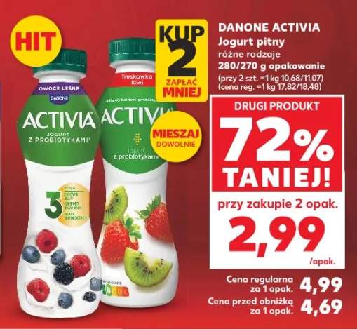 Jogurt pitny różne rodzaje