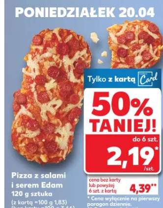 Pizza z salami i serem Edam