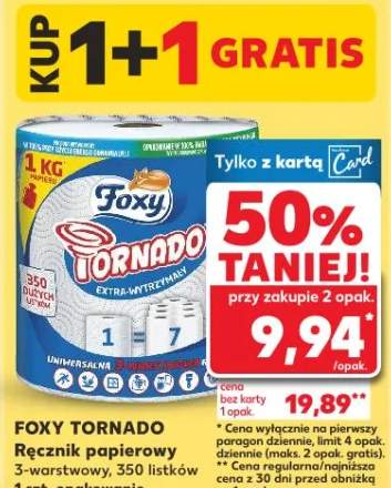 Ręcznik papierowy 3-warstwowy, 350 listków Tornado