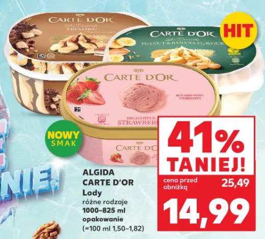 Lody różne rodzaje opakowanie