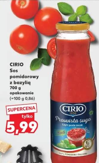 Sos pomidorowy z bazylią