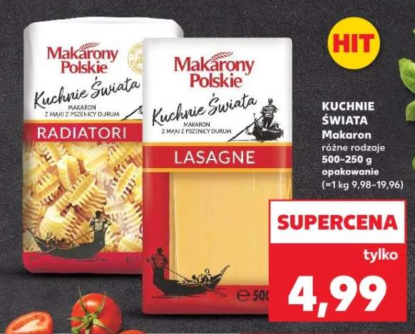 Makaron różne rodzaje