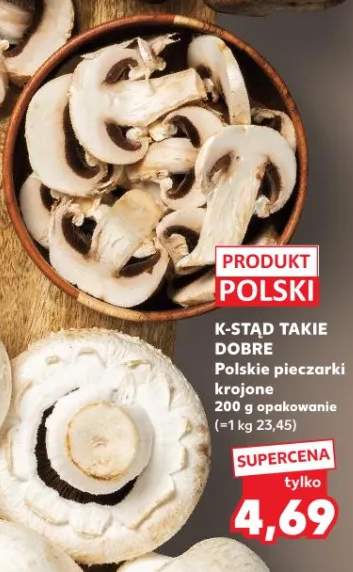 Pieczarki polskie krojone