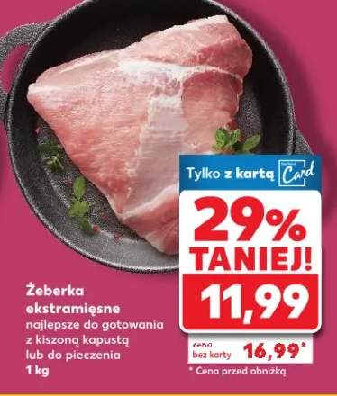 Żeberka ekstramięsne najlepsze do gotowania z kiszoną kapustą lub do pieczenia