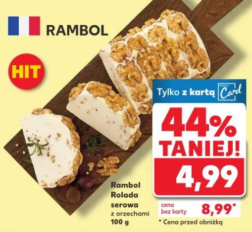 Rolada serowa z orzechami