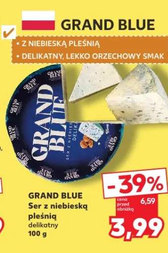 Ser z niebieską pleśnią delikatny