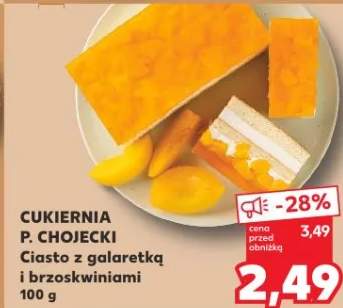 Ciasto z galaretką i brzoskwiniami