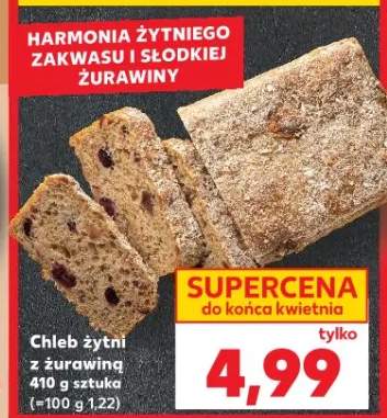 Chleb żytni z żurawiną 410 g