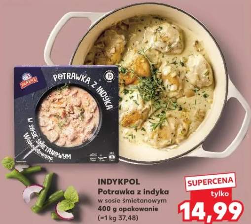 Potrawka z indyka w sosie śmietanowym