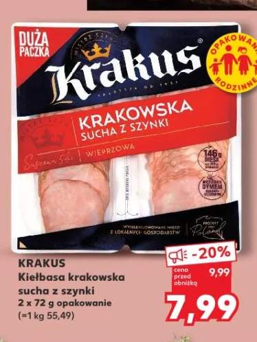 Kiełbasa krakowska sucha z szynki