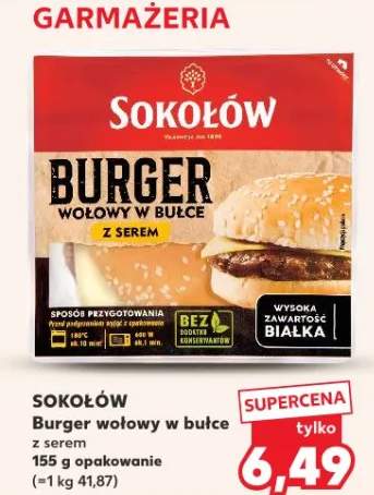 Burger wołowy w bułce z serem