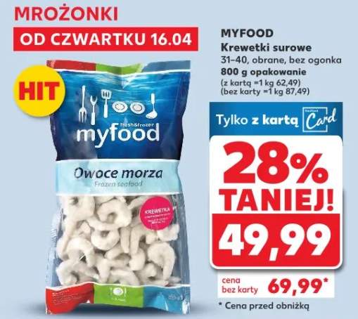 Krewetki surowe 31-40, obrane, bez ogonka