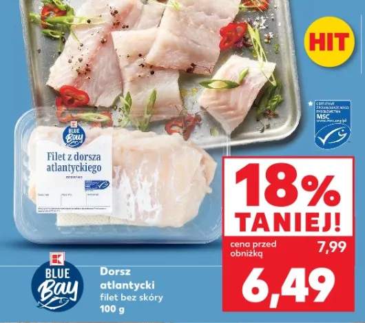 Filet z dorsza atlantyckiego krojony