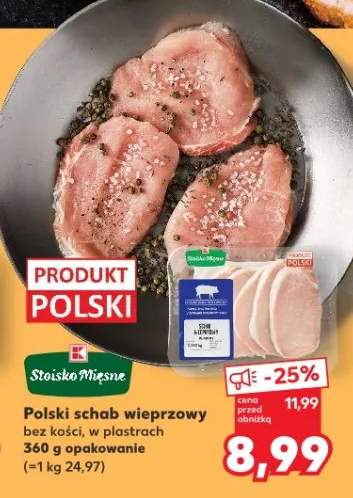 Schab wieprzowy polski bez kości w plastrach