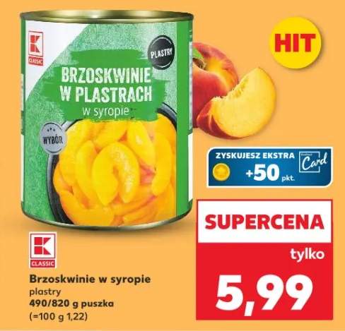 Brzoskwinie w syropie plastry