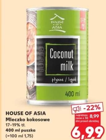 Mleczko kokosowe 17-19% tł.