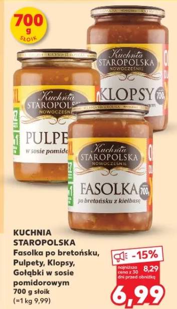 Fasolka po bretońsku, Pulpety, Klopsy, Gołąbki w sosie pomidorowym