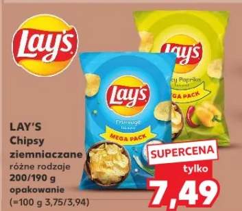 Chipsy ziemniaczane różne rodzaje