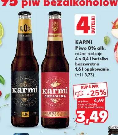 Piwo 0% alk. Karmi różne rodzaje