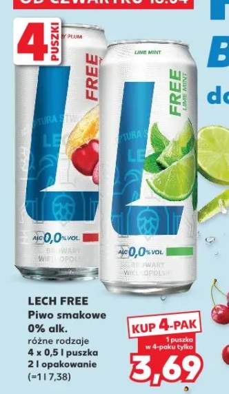 Piwo smakowe Lech Free 0% alk. różne rodzaje
