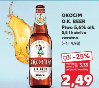 Piwo Okocim O.K. Beer 5,6% alk.