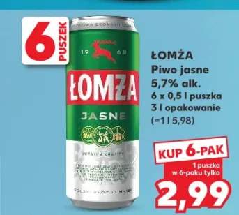 Piwo jasne Łomża 5,7% alk.