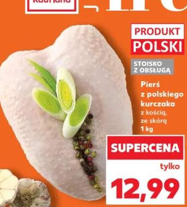 Pierś z polskiego kurczaka z kością, ze skórą