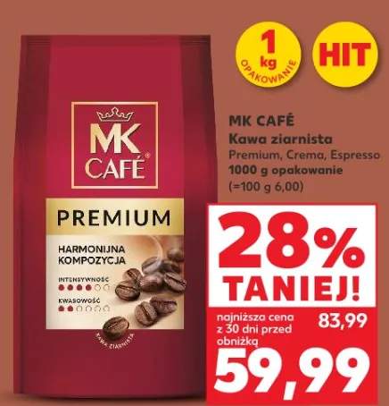 Kawa ziarnista Premium, Crema, Espresso różne opakowanie