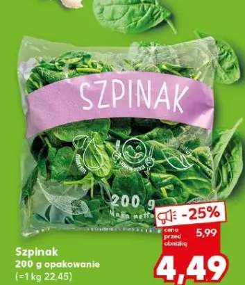 Szpinak opakowanie