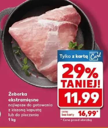 Żeberka ekstramięsne najlepsze do gotowania z kiszoną kapustą lub do pieczenia