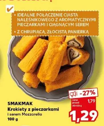 Krokiety z pieczarkami i serem Mozzarella