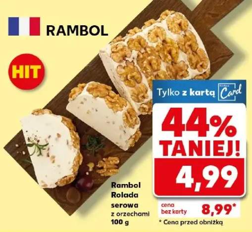 Rolada serowa z orzechami